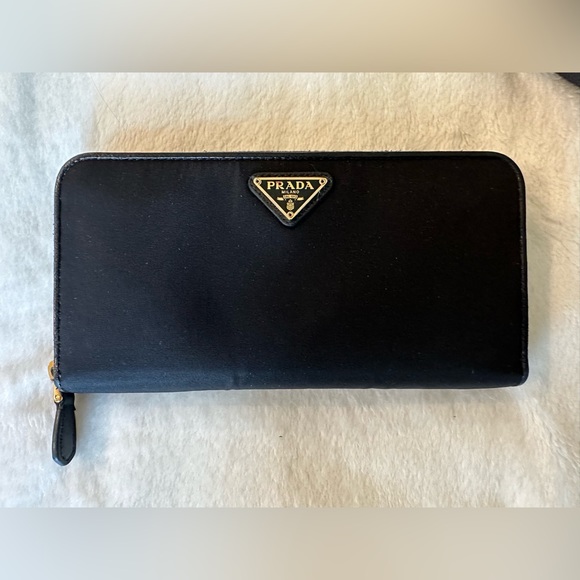 Prada Nylon Zip Around Long Wallet - Black - Picture 6 of 6
